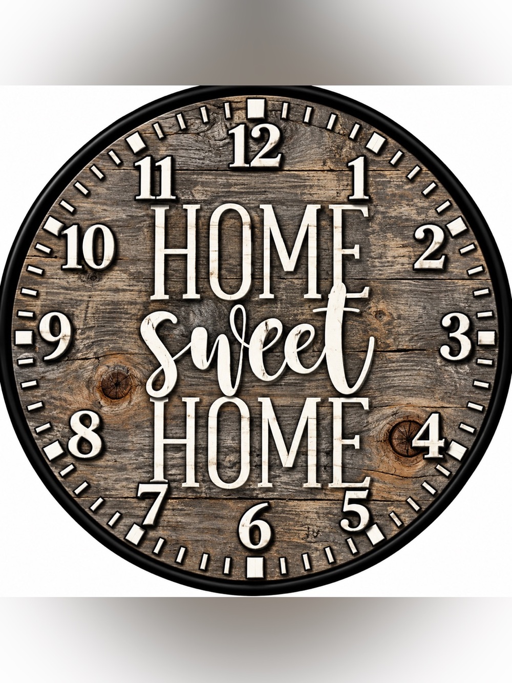 🔥BLOW OUT SALE🔥Home Sweet Home Rustic 9” Wall Clock - White & Brown